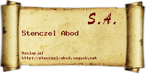Stenczel Abod névjegykártya